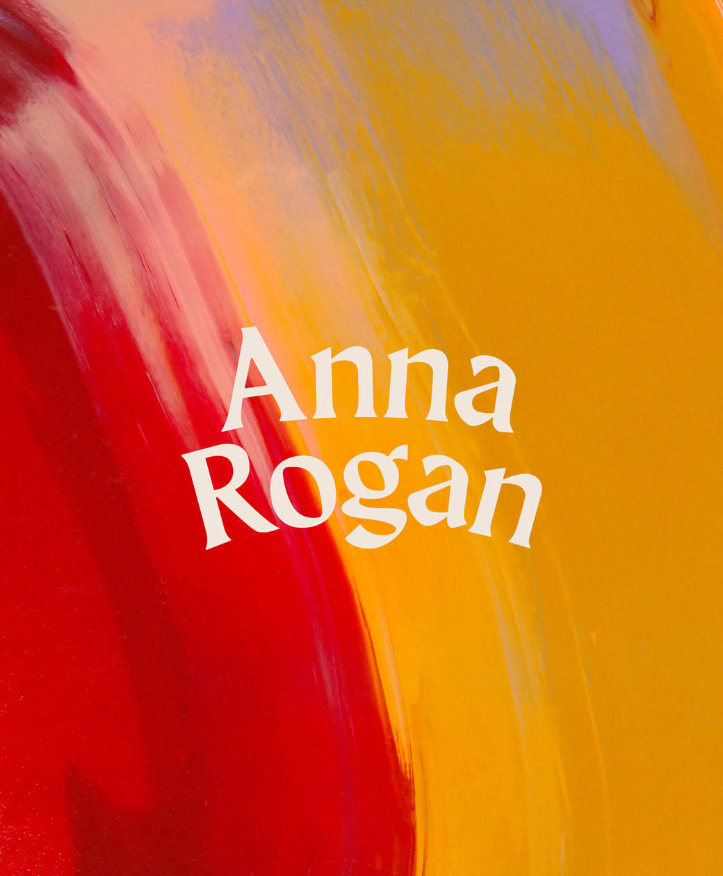 Painted background of the Anna Rogan brand identity logo created for australian based copywriter